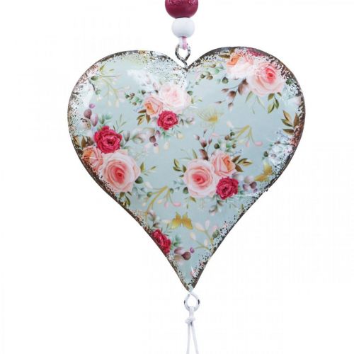 Deco zawieszka serce deco vintage kwiaty zawieszka 8,5x9cm 3szt