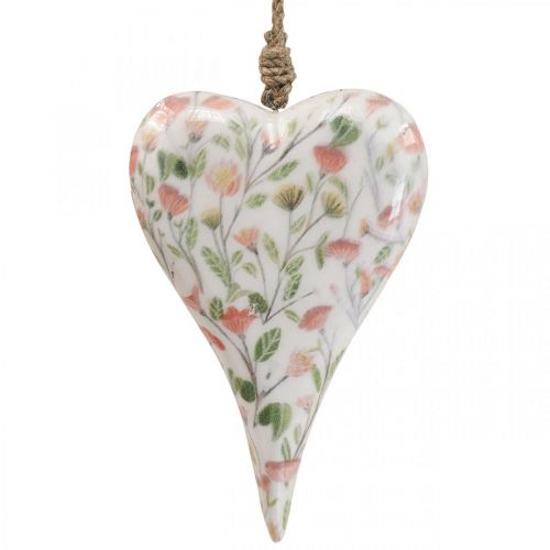 Deco wieszak drewniany serce deco wieszak motyw kwiaty 12x2.5x20xcm