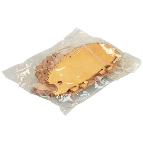 Floristik24 Wieszak dekoracyjny jeż drewniany dekoracja brązowy naturalny pomarańczowy 12x10cm 12 szt
