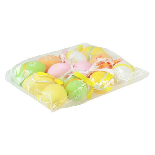 Produkt Wieszak dekoracyjny Plastikowe jajka wielkanocne do zawieszenia 4×5,5cm 12 szt