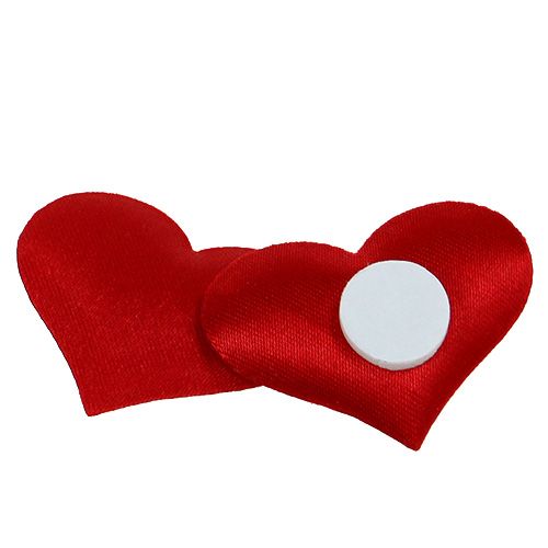 Floristik24 Serca ozdobne czerwone 27mm x 32mm 100szt