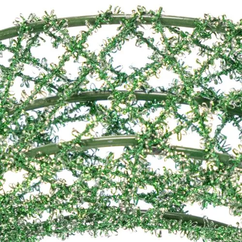 Zielony dekoracyjny wianek z siatki drucianej do projektów DIY, 19 cm, 2 sztuki | Floristik24.pl