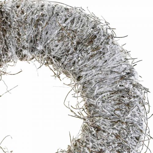 Wianek dekoracyjny natura, wianek winorośli, wianek naturalny Ø45cm zaśnieżony