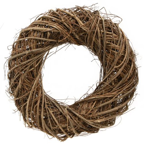 Floristik24 Wianek dekoracyjny z gałązek wiązu w kolorze naturalnym Ø28–30cm W6,5cm 2szt