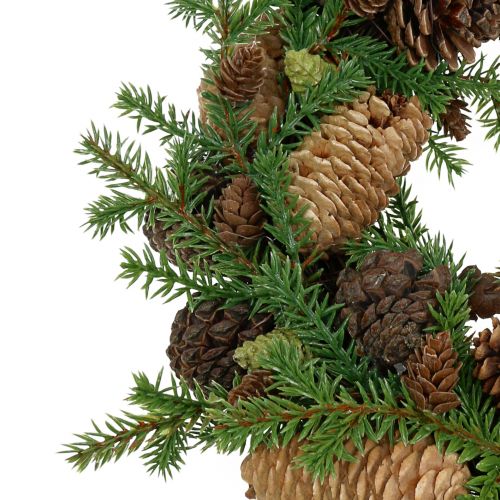 Floristik24 Wieniec Deco Jodła z Szyszkami Zielony Ø25cm