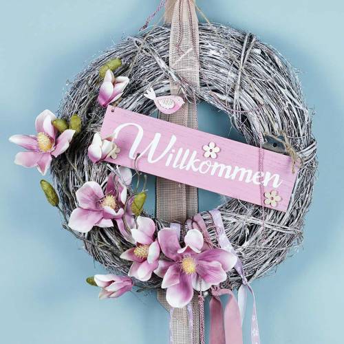 Floristik24 Deco Wieniec Willow Ø40cm White Washed
