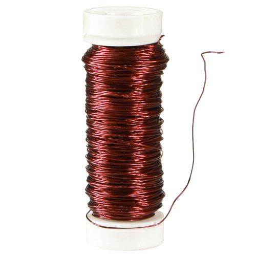 Produkt Dekoracyjny drut emaliowany Ø0.30mm 30g/50m bordowy