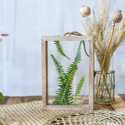 Floristik24 Ramka ozdobna z wgłębieniem, zielnik do powieszenia, dekoracja drewniana DIY 29×20cm