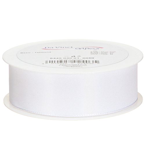 Produkt Wstążka dekoracyjna wstążka prezentowa biała poliestrowa 40mm 50m