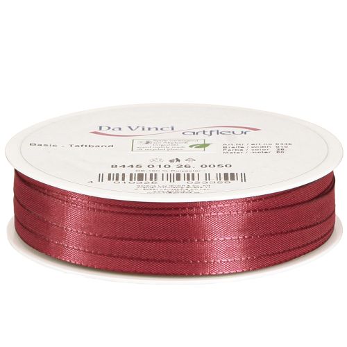 Produkt Wstążka dekoracyjna wąska tafta Bordeaux 10mm 50m