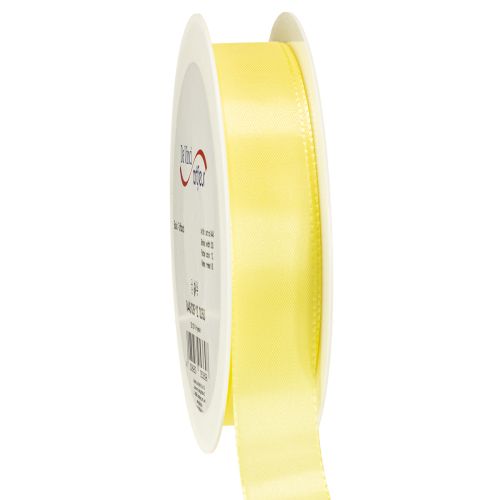 Wstążka dekoracyjna tafta wstążka prezentowa jasnożółta 25mm 50m