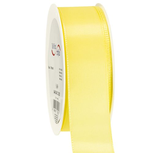 Wstążka dekoracyjna tafta wstążka prezentowa jasnożółta 40mm 50m