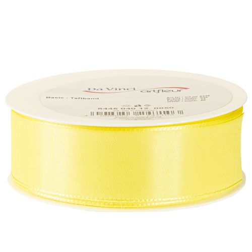 Produkt Wstążka dekoracyjna tafta wstążka prezentowa jasnożółta 40mm 50m