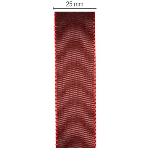 Wstążka prezentowa, elegancka i błyszcząca wstążka z tafty na okazje świąteczne, szerokość 25 mm, długość 50 m | Floristik24.pl