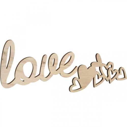 Produkt Serca &quot;Love&quot; ozdoba drewniana naturalna z tabliczką ozdobną na magnes 20,5/25cm 6 sztuk