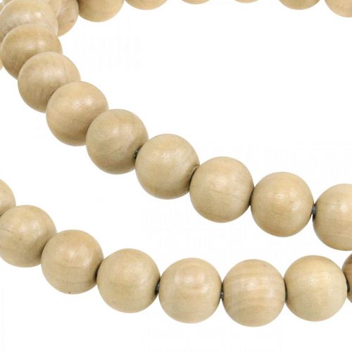 Produkt Ozdobny pierścionek drewniane koraliki natura wisząca dekoracja dekoracja stołu Ø19,5cm 2szt