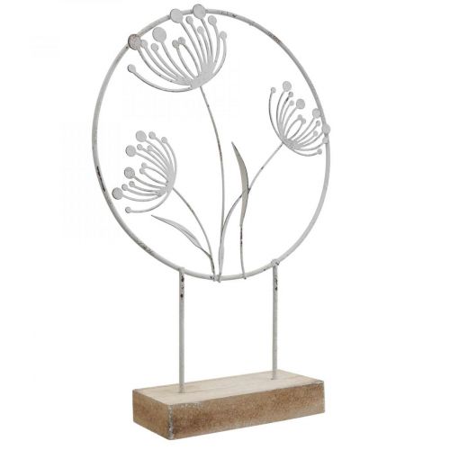Produkt Dekoracyjny stojak na pierścionki metalowa biała sprężyna Ø20cm W32cm