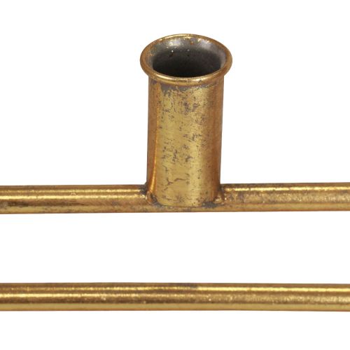 Produkt Ozdobny pierścionek ze świecznikiem na stopę, metalowa dekoracja złota Ø44,5cm