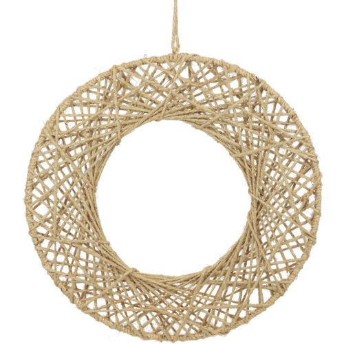 Produkt Pierścienie dekoracyjne pokryte jutą dekoracja wisząca dekoracja boho naturalna Ø38cm 2szt