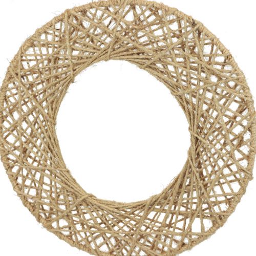 Produkt Pierścienie dekoracyjne pokryte jutą dekoracja wisząca dekoracja boho naturalna Ø38cm 2szt