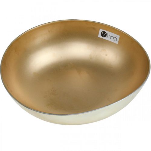 Floristik24 Miska dekoracyjna złota miska na rośliny plastikowa Ø30cm W9cm