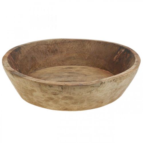 Floristik24 Miska dekoracyjna drewniana miska okrągła Ø41-50cm W9,5-11,5cm Naturalna