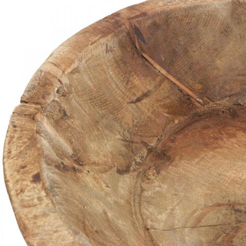 Floristik24 Miska dekoracyjna drewniana miska okrągła Ø41-50cm W9,5-11,5cm Naturalna