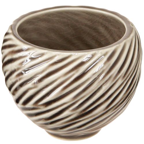 Produkt Miska dekoracyjna ceramiczna spiralna beżowo-brązowa Ø9cm 4szt