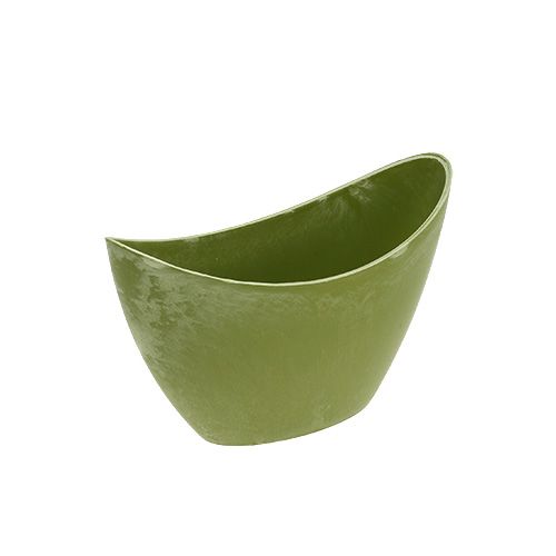 Miska dekoracyjna plastikowa jasnozielona 20cm x 9cm W11.5cm, 1szt