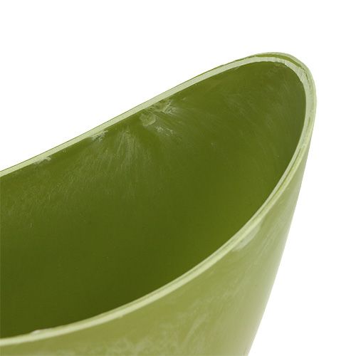 Miska dekoracyjna plastikowa jasnozielona 20cm x 9cm W11.5cm, 1szt