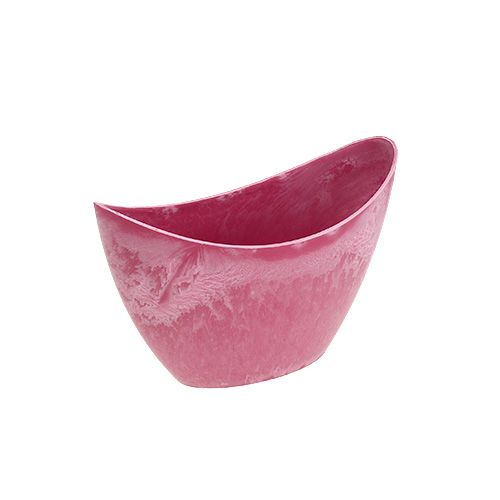 Floristik24 Miska dekoracyjna plastikowa różowa 20cm x 9cm wys. 11,5cm 1 szt