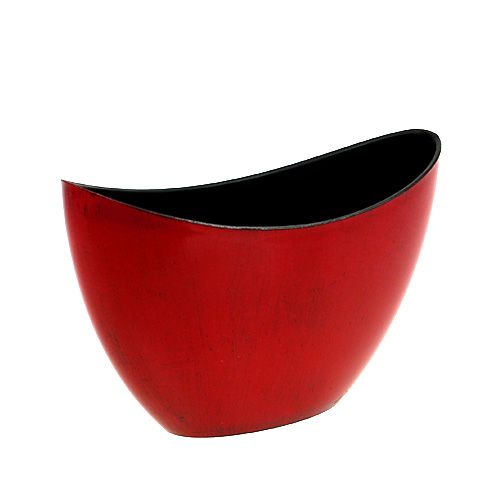 Miska dekoracyjna plastikowa czerwono-czarna 24cm x 10cm x 14cm 1 szt
