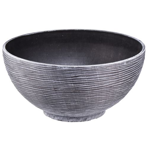Produkt Miska dekoracyjna okrągła miska na rośliny szara czarna Ø40cm W19,5cm