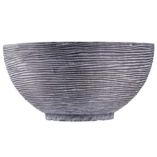 Produkt Miska dekoracyjna okrągła miska na rośliny szara czarna Ø40cm W19,5cm