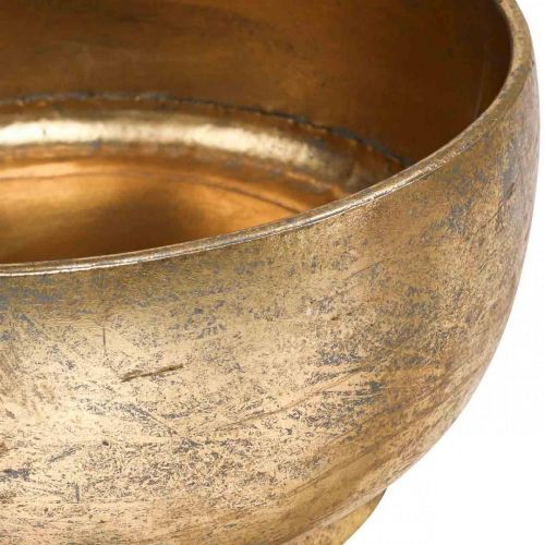 Floristik24 Misa dekoracyjna metalowa złoty antyczny wygląd Ø23,5/33/43cm zestaw 3 szt