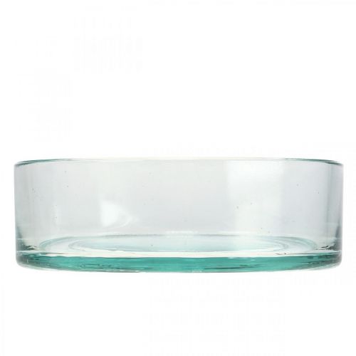 Floristik24 Dekoracyjna miska szklana miska szklana okrągła płaska przezroczysta Ø15cm W5cm