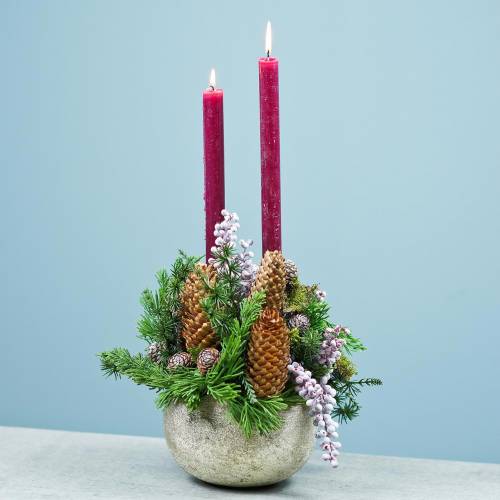 Floristik24 Misa dekoracyjna szampan metal Ø17cm H11,5cm