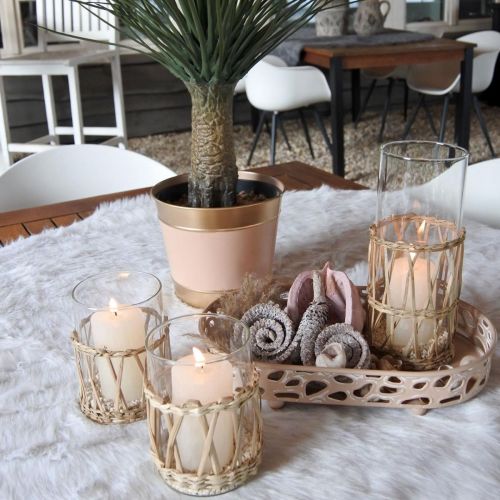 Produkt Miska dekoracyjna Miska owalna z nóżkami dekoracja stołu różowa 30×18cm