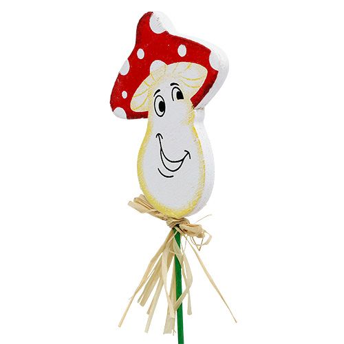 Floristik24 Wtyczka dekoracyjna grzybek 6,5cm dł.27cm 24 szt
