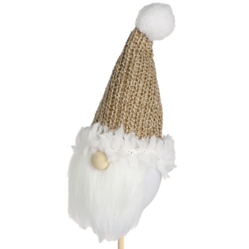 Produkt Wtyczka dekoracyjna krasnal świąteczny biały brązowy 4x11cm 4 szt