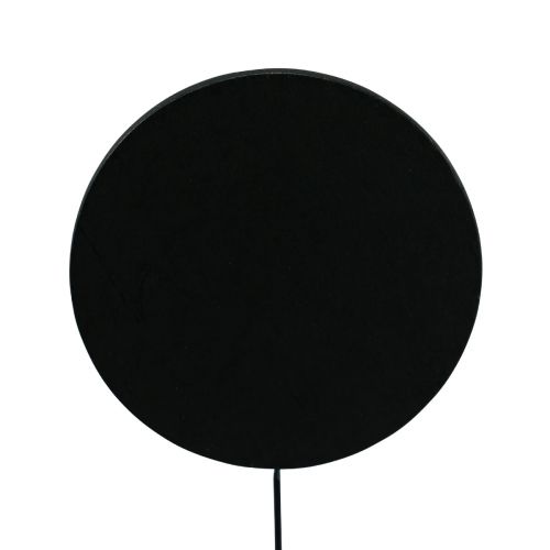 Produkt Ozdobna zatyczka drewniana okrągła czarna Ø6cm L15cm 12szt