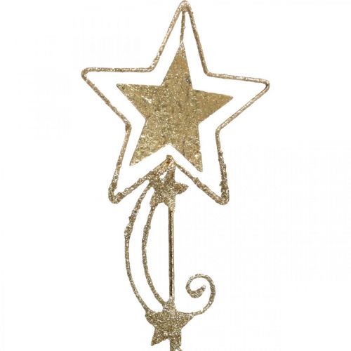 Produkt Wtyczka dekoracyjna gwiazdka złota błyszcząca W54cm 4szt