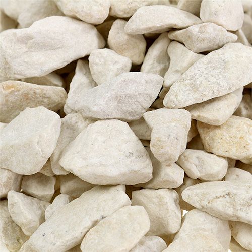 Floristik24 Kamienie ozdobne 9mm - 13mm 2kg kremowe