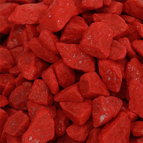 Floristik24 Kamienie ozdobne 9mm - 13mm czerwone 2kg
