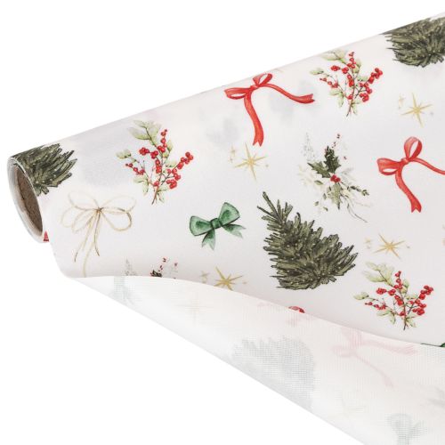 Tkanina dekoracyjna świąteczna, sprzedawana na metry, szerokość 120 cm, 2 sztuki | Floristik24.pl