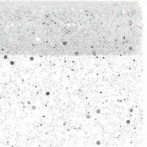 Floristik24 Obrus stołowy tkanina dekoracyjna szaro srebrna x 2 różne 35x200cm