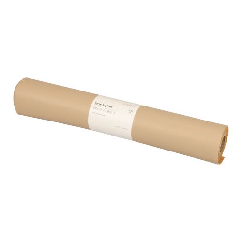 Produkt Bieżnik ze skóry ekologicznej w kolorze beżowym, dekoracyjny, skórzany o wymiarach 33cm×1,35m