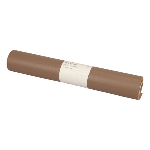 Produkt Bieżnik ze sztucznej skóry w kolorze brązowym, dekoracyjny, skórzany, o wymiarach 33 cm×1,35 m