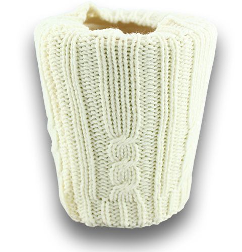 Floristik24 Tuba dekoracyjna dzianinowa 11 x 21cm kremowa 2szt.