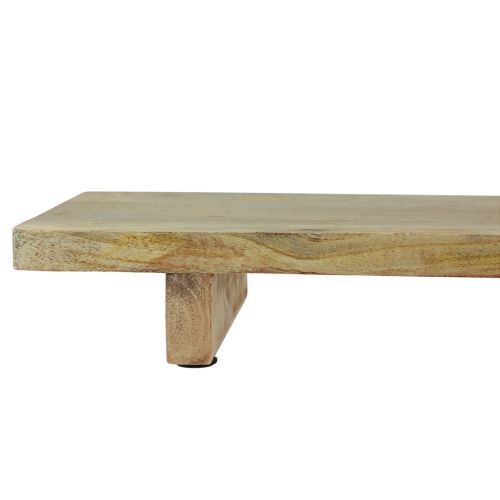 Floristik24 Dekoracyjna drewniana taca z podstawą z drewna mango 80x6x27,5cm